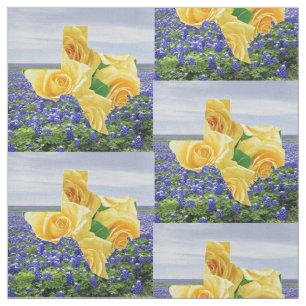 Bluebonnets de Texas e tecido 4,5" do rosa amarelo