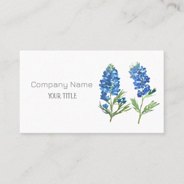 Bluebonnets Texas Company Floral Cartão de visita (Frente)