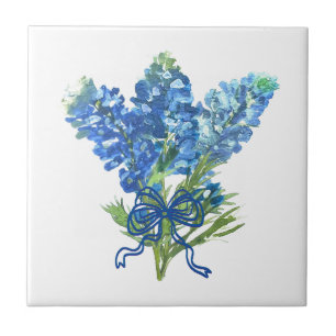 Bluebonnets Texas State Flowers Lupine Watercolor