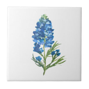 Bluebonnets Texas State Flowers Lupine Watercolor