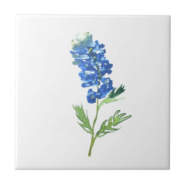 Bluebonnets Texas State Flowers Lupine Watercolor (Frente)