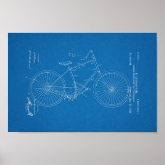 Blueprint de Impressão de patente de bicicleta de