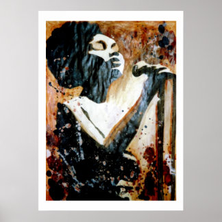 Blues em grande Poster castanho