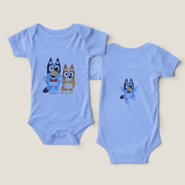 Bluey Baby Clothing (Design Frente e Verso)