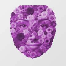 Blumengesicht Lila (auch WC-Deckel zum aufkleben)