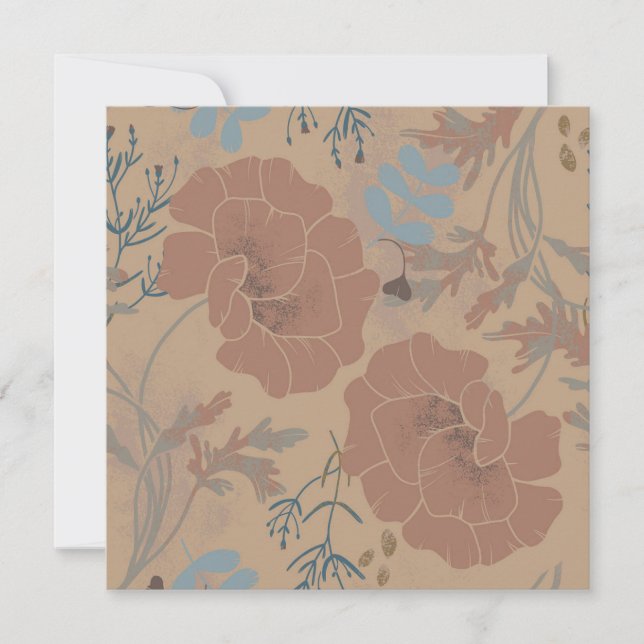 Blumenmuster, Mocha mousse Farbe (Frente)