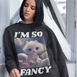 BLUSA DE CAMISA CUTE CAT KITTEN EU SOU TÃO CHIQUE