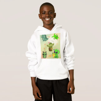 blusa de capuz de alienígena fofinho e cactus, Adi