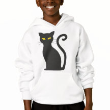 Blusa de Halloween de gato preto