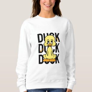 Blusa de Moletom Feminina Pato Engraçado Fofo