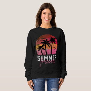 Blusa de Moletom Feminina Retro Pôr do Sol de Verã
