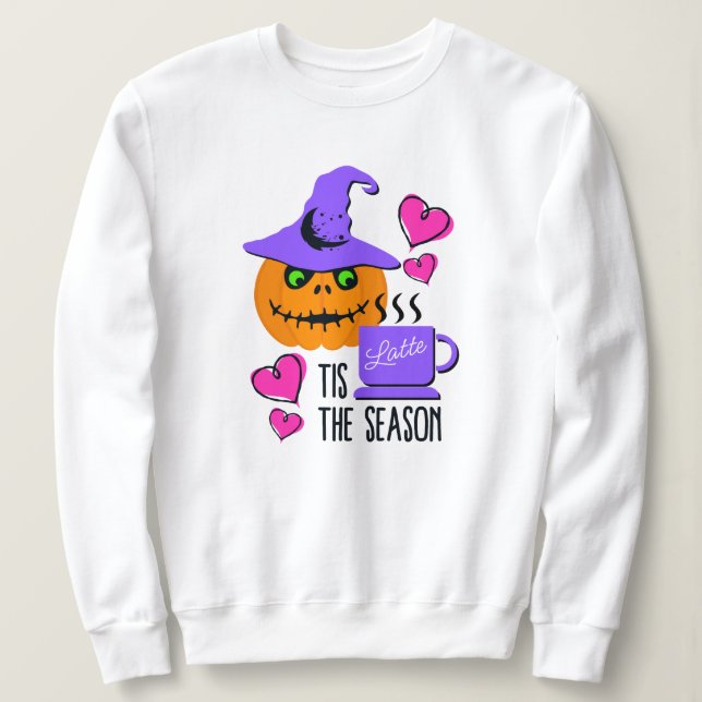 Blusa de Moletom Halloween da Temporada de Abobrin (Frente do Design)