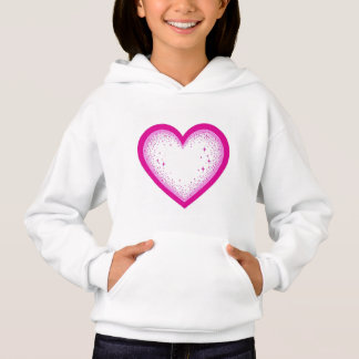 blusão com design de coração brilhante para menina