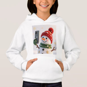 Blusão Infantil Homem de Neve Fofo Com Telefone