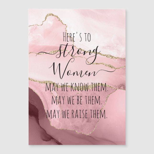 Blush Agate Aqui está para Mulheres Fortes (Frente)