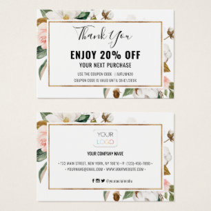 Blush Branco Magnolia Desconto Floral Placa de Cup