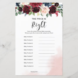 Blush burgundy marinho floral o preço é o jogo cer