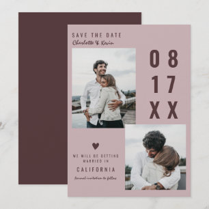 Blush burgundy salve a data casamento 2 fotos