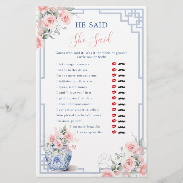 Blush Chinoiserie Ginger Jar Disse Que Disse (Frente)