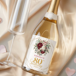 Blush de Luxo Burgundy Champanhe de 80 Anos de Nas