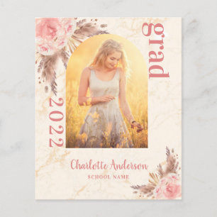 Blush de orçamento grama pampas graduação agradeci