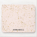 Blush Dourado splatter, moderno e salão Mousepad<br><div class="desc">Moderno, pincelado, dourado, mouse pad. Projetados para designers, estilistas, salões, cabelos e maquiadores, unhas e lash artistas, centro de bem-estar e muito mais.</div>