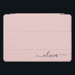 Blush Dusty Pink Modern Script Girly Monograma Nom<br><div class="desc">Mala de Laptop do Nome do Monograma Simples de Script Rosa Pidorento Esmagado. Isto faz o doce e perfeito aniversário de 16 anos,  casamento,  chá de panela,  aniversário,  chá de fraldas ou festa de solteira presente para alguém que ama luxo de luxo e estilos quíticos.</div>