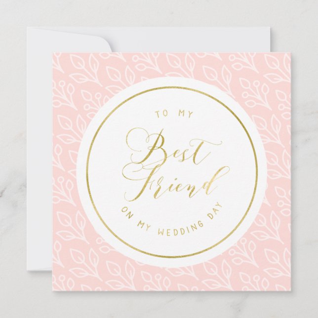 Blush e Dourado para o meu melhor casamento de ami (Frente)