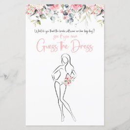 Blush Floral | Adivinha O Cartão De Vestido