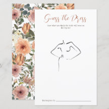 Blush Floral Adivinha O Jogo Do Chá de panela De V