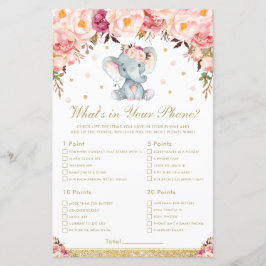 Blush Floral Elephant O que há no seu jogo telefôn
