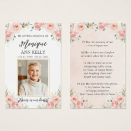 Blush Floral Foto Funeral