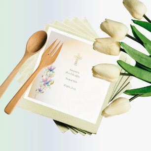 Blush & Lilac Floral, Dourados guardanapos de bati