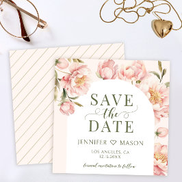 Blush peonies arco floral Salve o convite de data