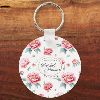 Blush Peony - Chaveiro de Nome Personalizado