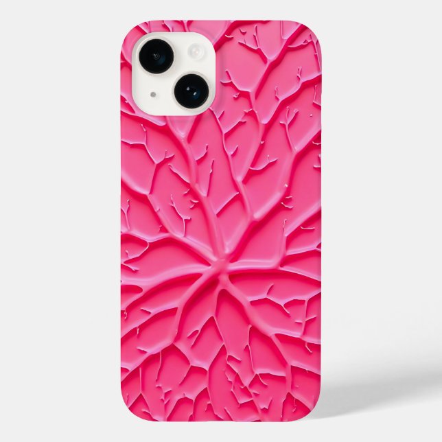 Blush Pink Branch Texture iPhone Case for Women (Verso)
