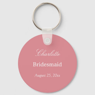 Blush Pink Bridesmaid Obrigado Chaveiro