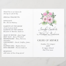 Blush Pink Floral Sage Deixa Casamento Orçamental