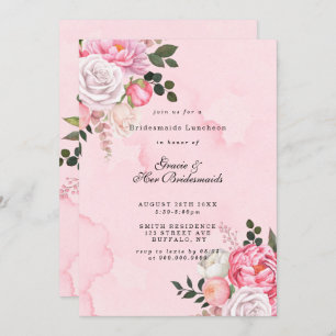 Blush Pink White Peony Bridesmaids Luncheids Convi
