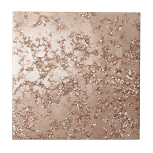 Blush Rosa Dourado Rosa Glam Brilho Crepitação Par