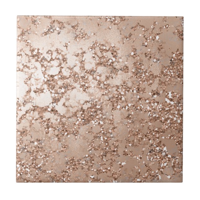 Blush Rosa Dourado Rosa Glam Brilho Crepitação Par (Frente)