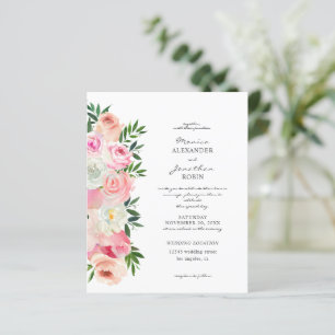 Blush Rosa Floral Branco Orçamento