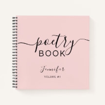 Blush Rosa Preto Script Seu Nome Poesia