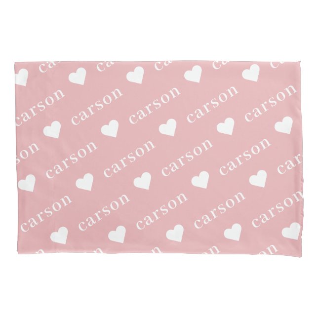 Blush Rosa Simples Nome Repetindo Personalizado (Frente)