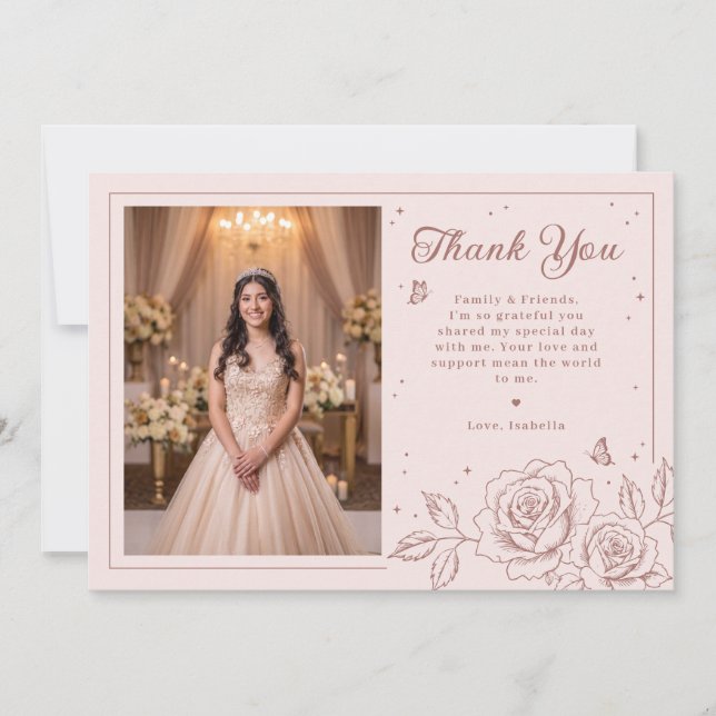 Blush Rose Gold Quinceañera (Frente)