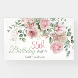 Blush Rose Greenery Eucalypt 55th Birthday