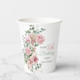 Blush Rose Greenery Eucalypt 55th Birthday