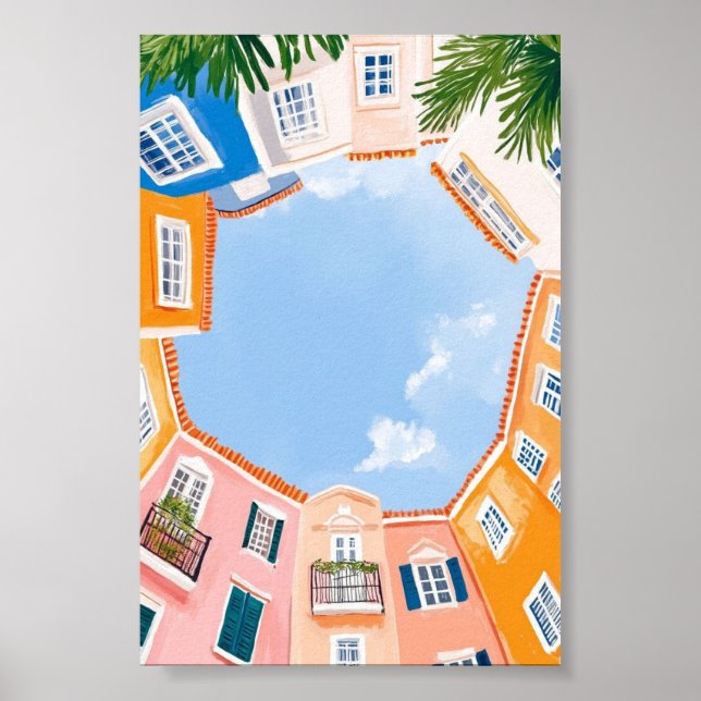 “Blushing Botanica” Poster Floral Arte de Parede E (Frente)