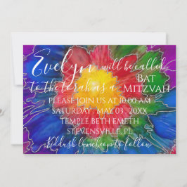 BM Bat Mitzvah Bar Mitzvah Convite Colorido