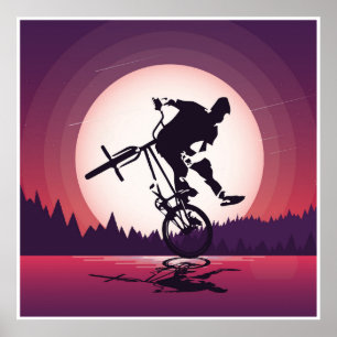 Bmx Poster Impressão - Bmx Bike - Bmx Poster Moon